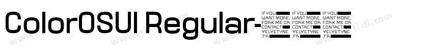 ColorOSUI Regular字体转换
